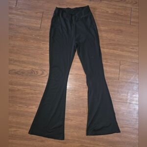 High-Rise Black Flared Lounge Pants
